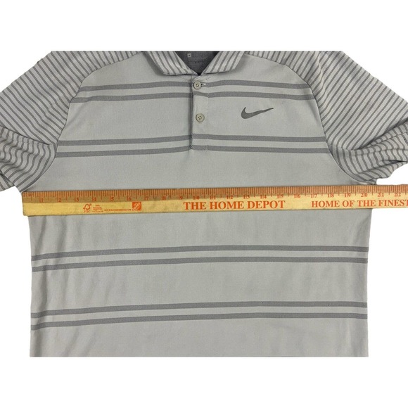 Nike Golf Zonal Cooling Tiger‎ Woods Men Gray Short Sleeve Polo Size M - Picture 3 of 7